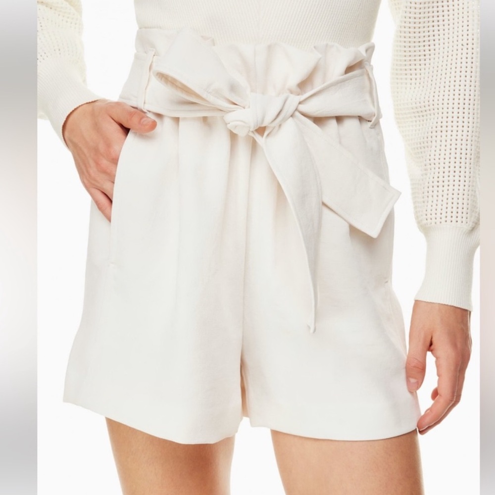 Aritzia Light Birch Paperbag Shorts